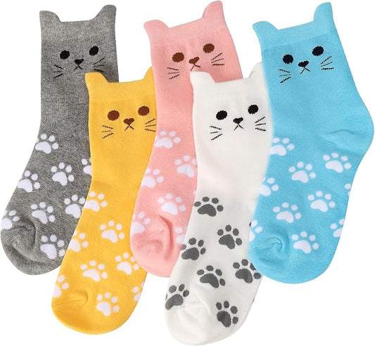 Women’s Cute Cat Animal Socks Gifts for Women Wife Mom