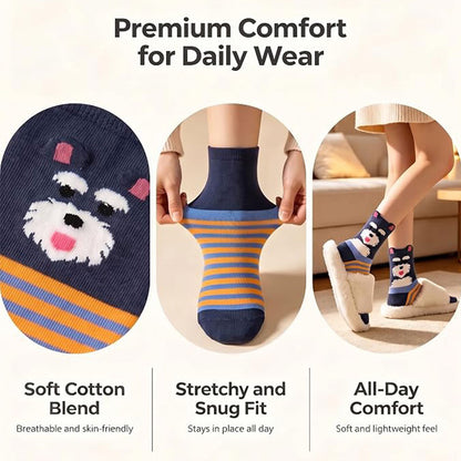 5 Pairs Socks for Women, Fun Cat Dog Animal Funny Socks Gifts