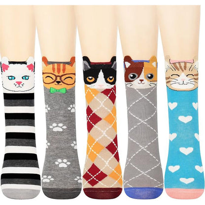 Women’s Cute Cat Animal Socks Gifts for Women Wife Mom
