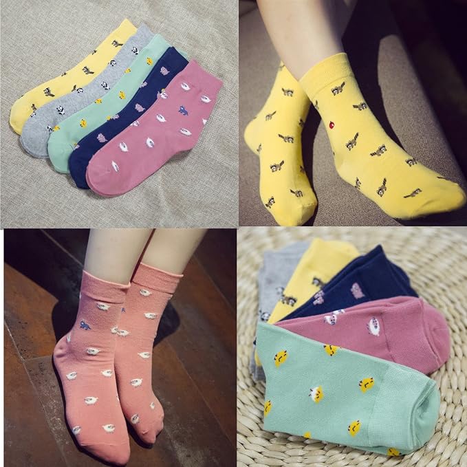 Womens Crew Socks for Women Size 7-9 Women's Cute Fun Sock