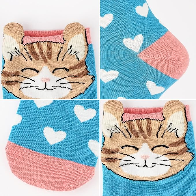 Women’s Cute Cat Animal Socks Gifts for Women Wife Mom