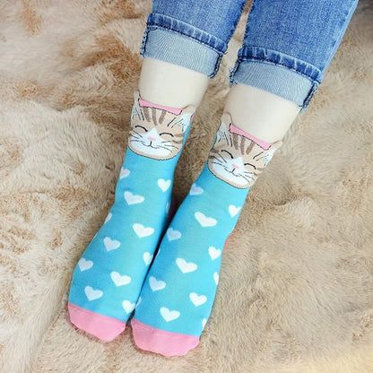Women’s Cute Cat Animal Socks Gifts for Women Wife Mom