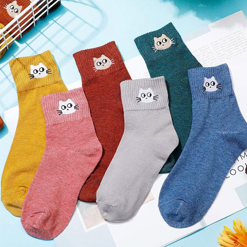 10 Pairs Socks Womens Crew Elastic Ankle Length Cotton Socks Aesthetic Cute Lightweight Low Cut Gifts for Women